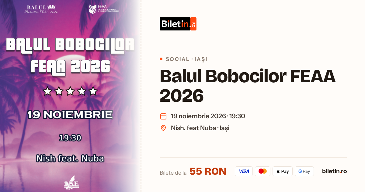 Balul Bobocilor FEAA 2026