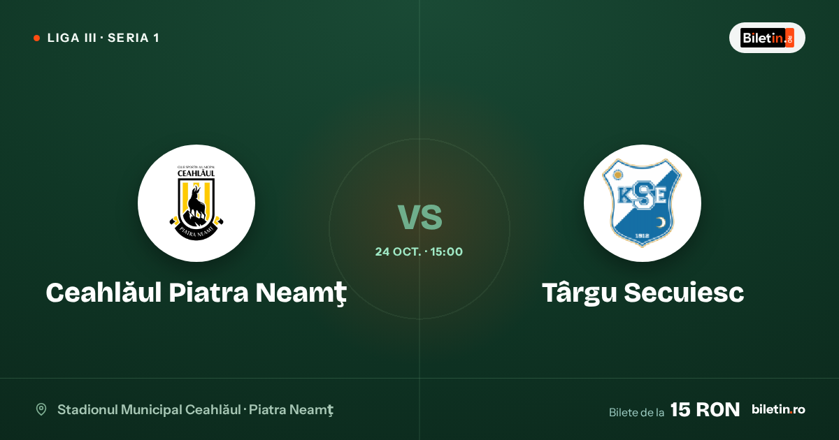 Ceahlăul Piatra Neamț - Târgu Secuiesc
