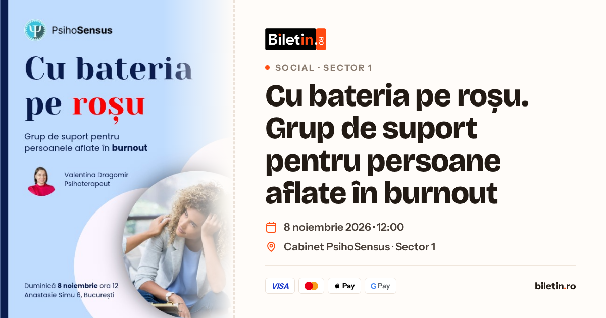 Cu bateria pe roșu. Grup de suport pentru persoane aflate în burnout