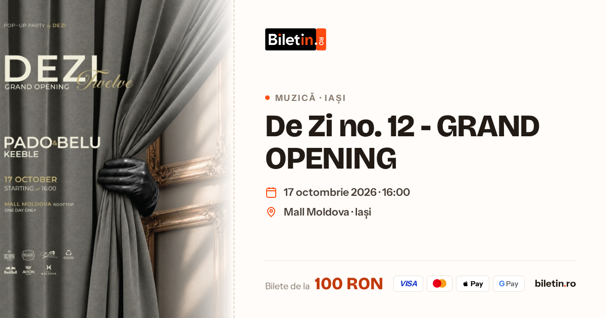 De Zi no. 12 - GRAND OPENING