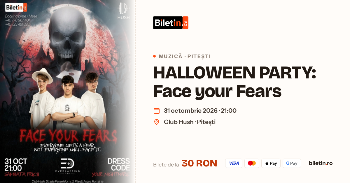 HALLOWEEN PARTY: Face your Fears
