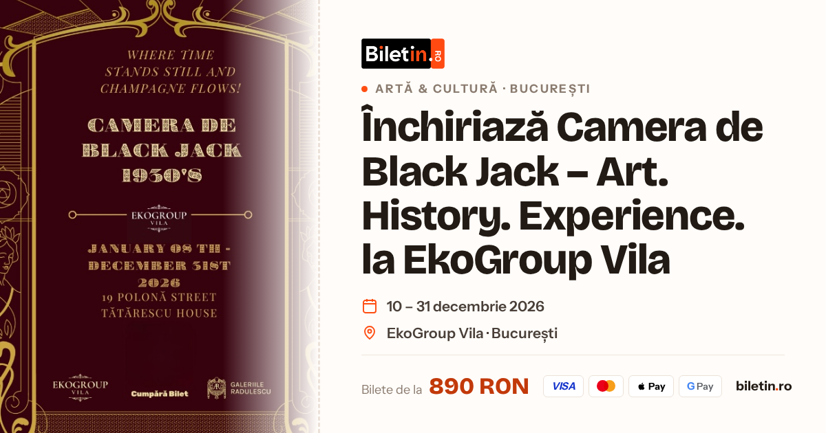 Închiriază Camera de Black Jack - Art. History. Experience. la EkoGroup Vila