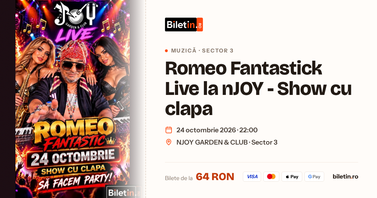 Romeo Fantastick Live la nJOY - Show cu clapa