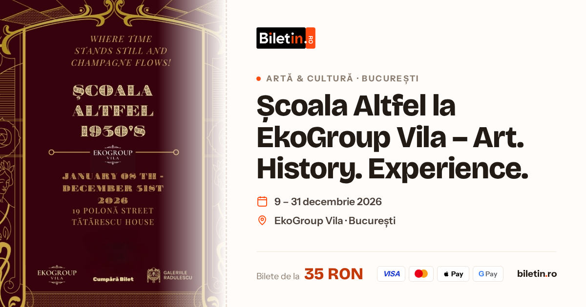 Școala Altfel la EkoGroup Vila – Art. History. Experience.