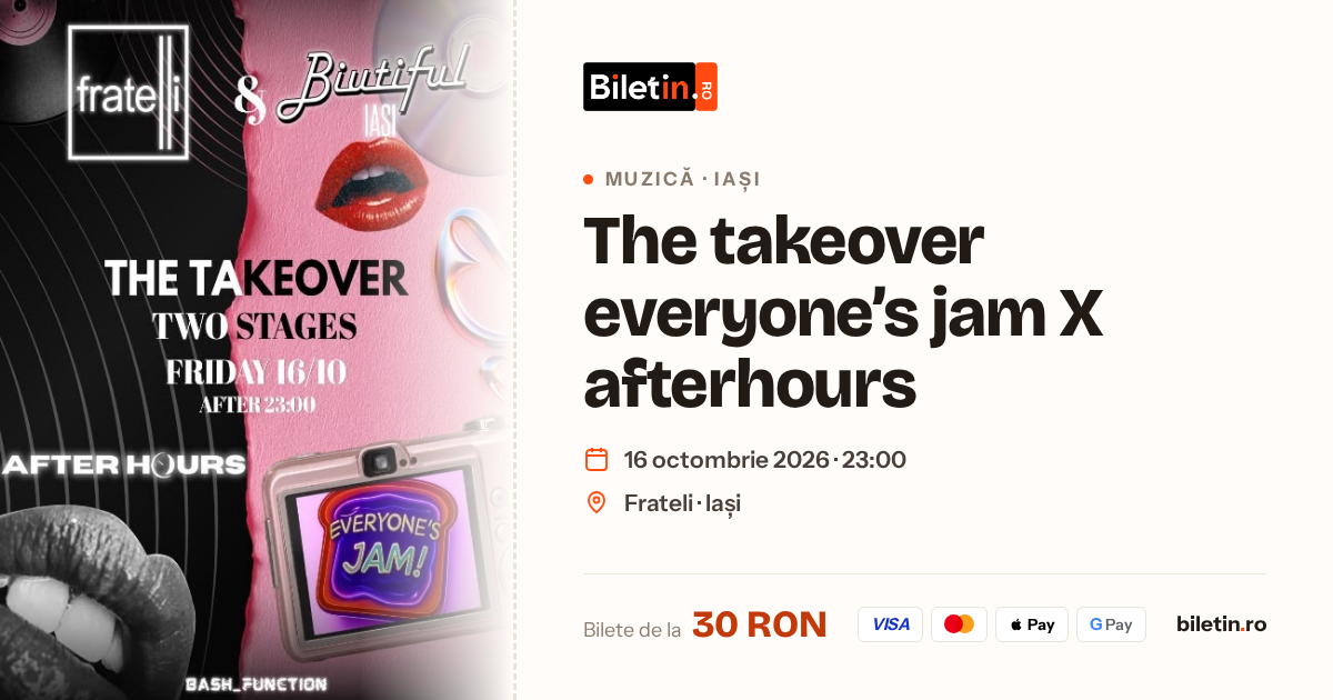 The takeover everyone’s jam X afterhours