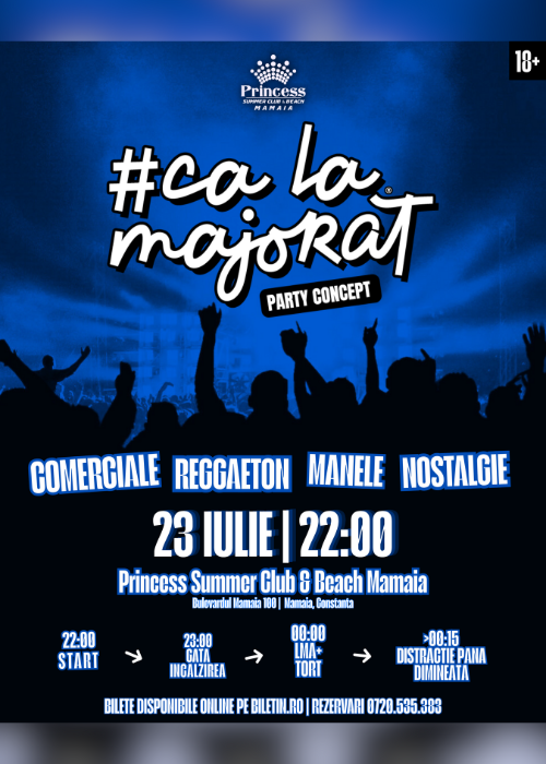 Poster #CaLaMajorat 0.10 | 23 Iulie | MAMAIA, CT