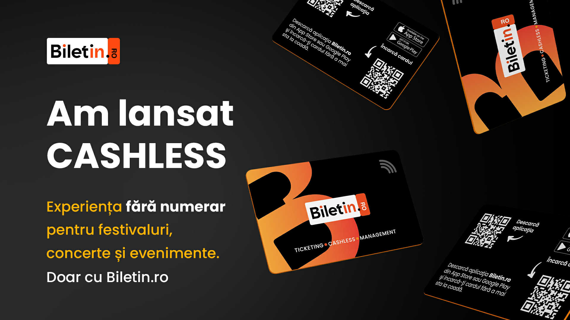 Am lansat Cashless - Instrumentul de plata prin card sau bratara RFID la evenimente