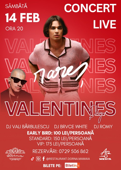 RAREȘ LIVE pe 14 Februarie la Restaurant Dorna Mamaia 