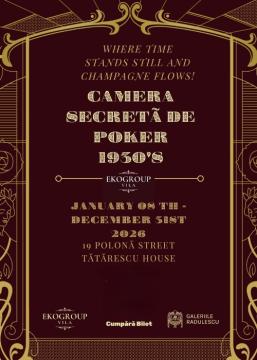 Închiriază Camera Secretă de Poker – Art. History. Experience. la EkoGroup Vila