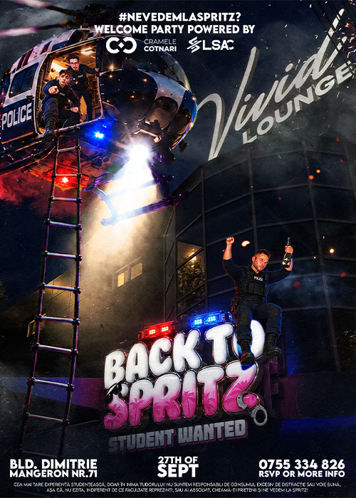 BACKTOSPRITZ - STUDENT WANTED WELCOME PARTY - 27 SEPTEMBRIE